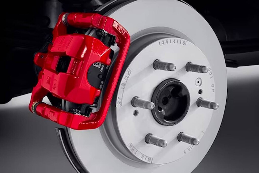 Sistema de frenado trasero de alto rendimiento color rojo para Chevrolet Tahoe 2024